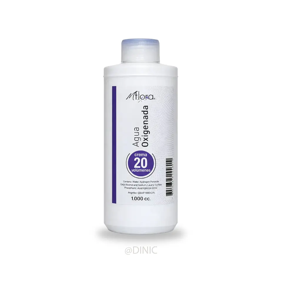 Agua Oxigenada Mflora de 1 Litro de Volumen 10, 20 y 30 5