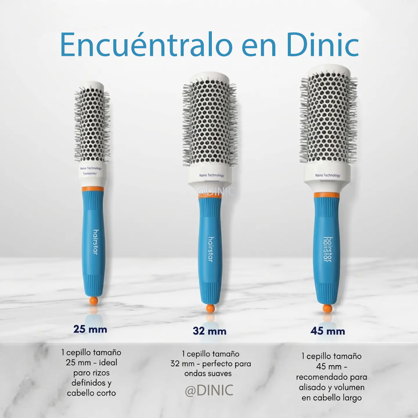 Kit de tres cepillos térmicos Hairstar 3