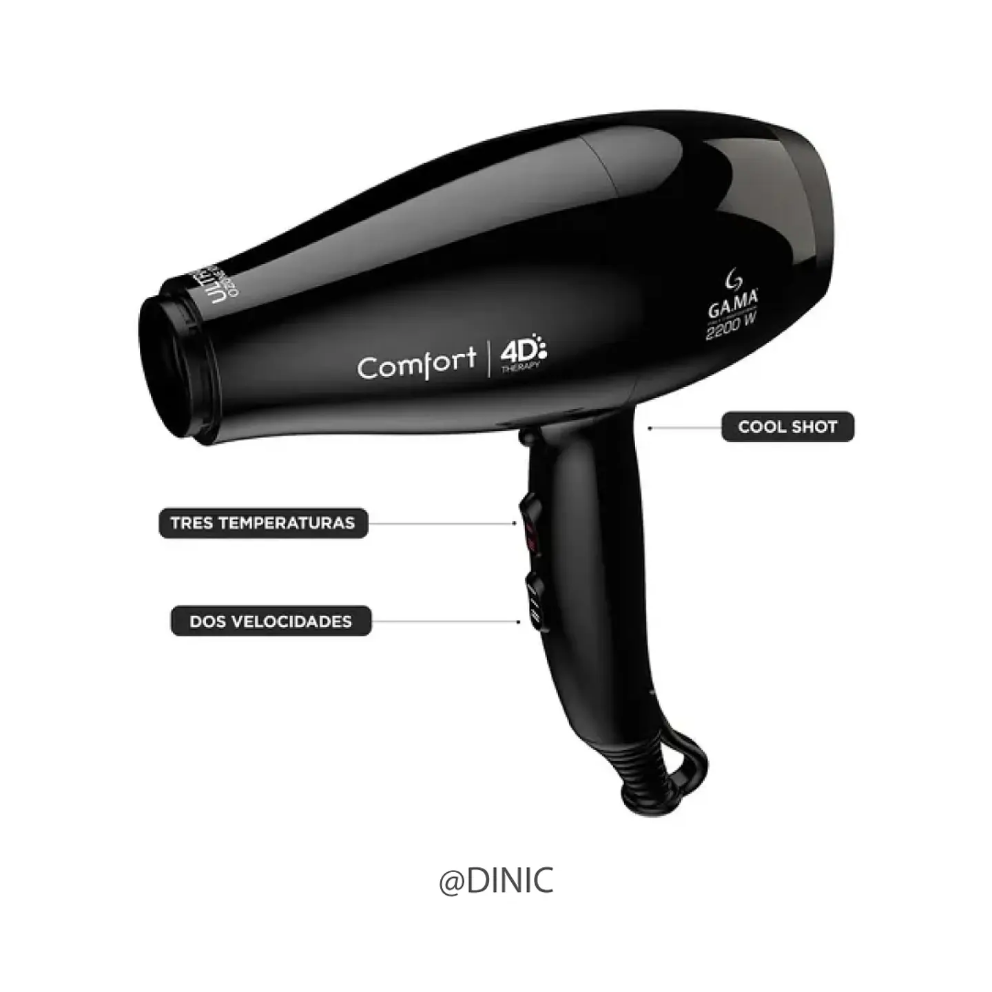 Secador de Pelo Profesional COMFORT 4D THERAPY 2