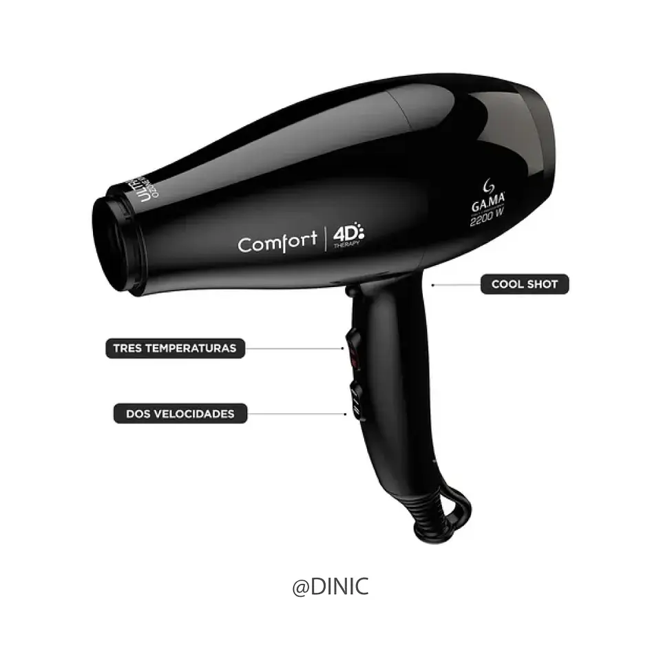 Secador de Pelo Profesional COMFORT 4D THERAPY 2