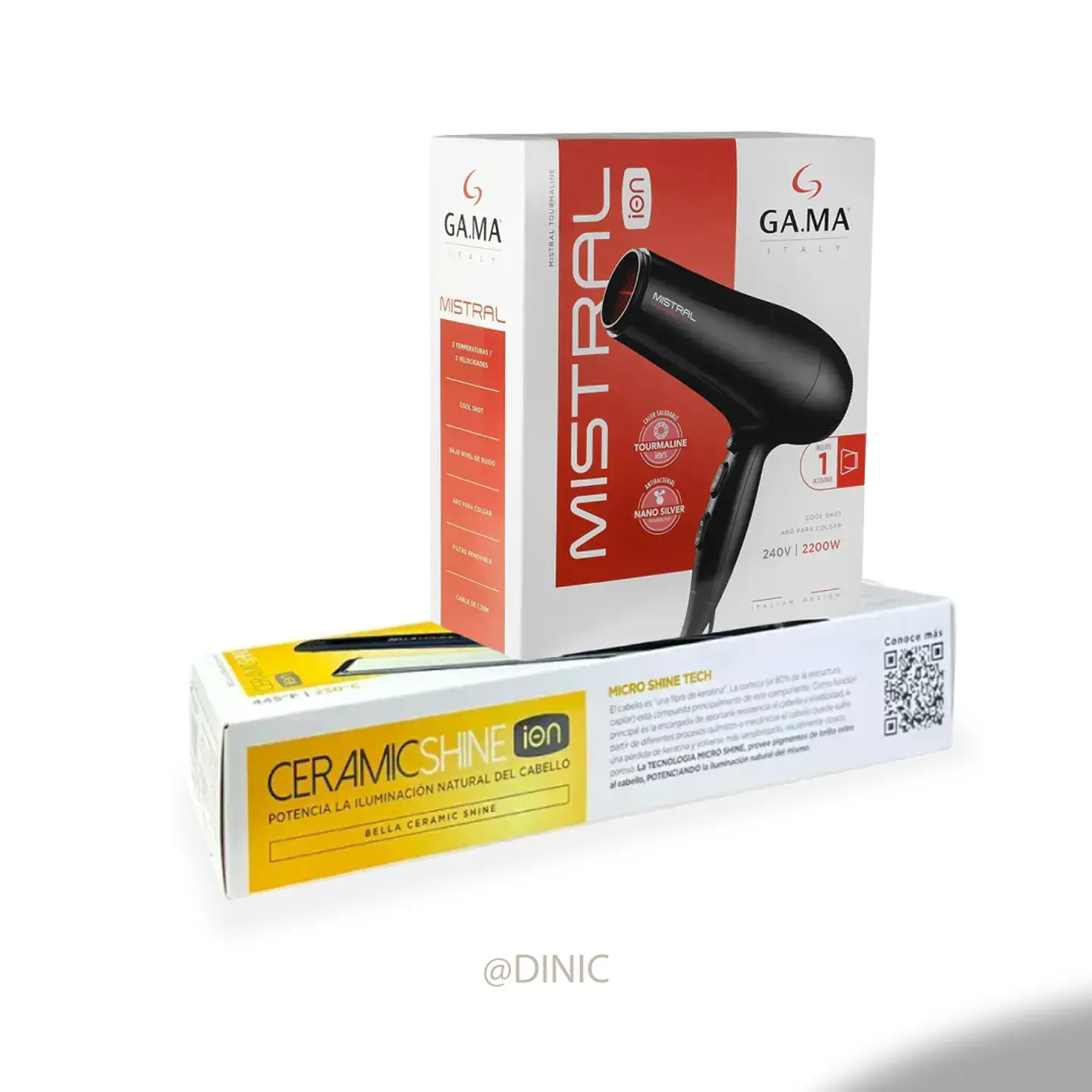 Combo GAMA Alisador Bella Shine + Secador Mistral Tourmaline 1