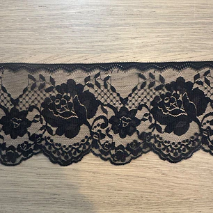 Renda Nylon Preto (10cm largura)