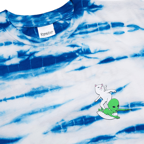 Hang 10 Tee (Blue & White Stripe Dye)