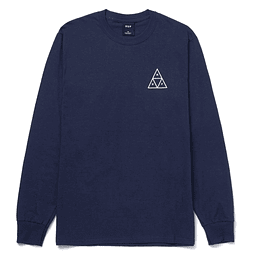 ESSENTIAL TRIPLE TRIANGLE LONG SLEEVE T-SHIRT NAVY