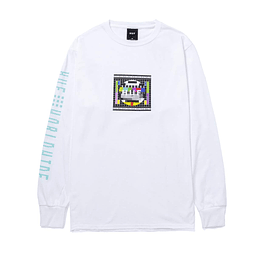 TEST SCREEN LONG SLEEVE T-SHIRT WHITE