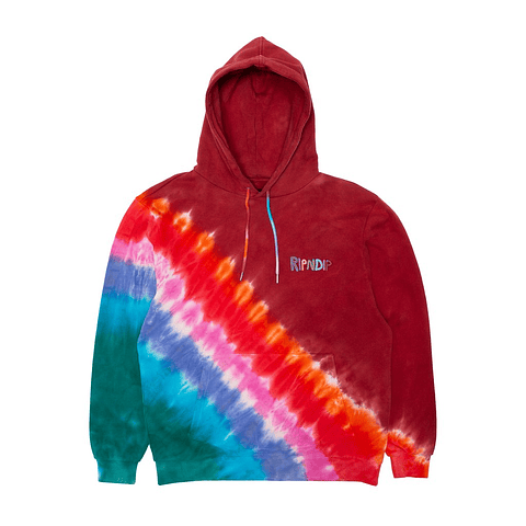 OG Prisma Embroidered Hoodie (Red Tie Dye)