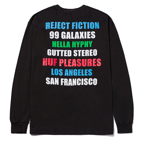 HUF X PLEASURES 12 GALAXIES LONG SLEEVE T-SHIRT