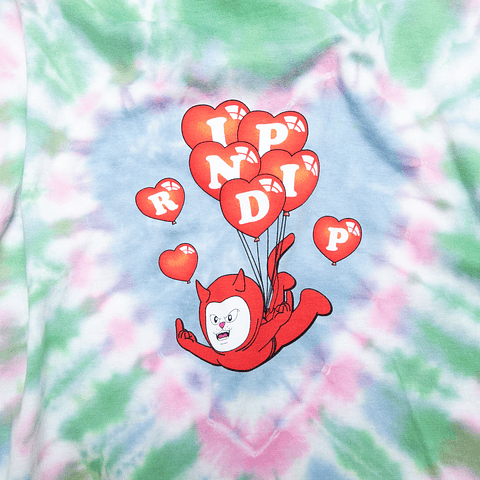 Cupids Nightmare Tee (Blue/Pink Heart Dye)