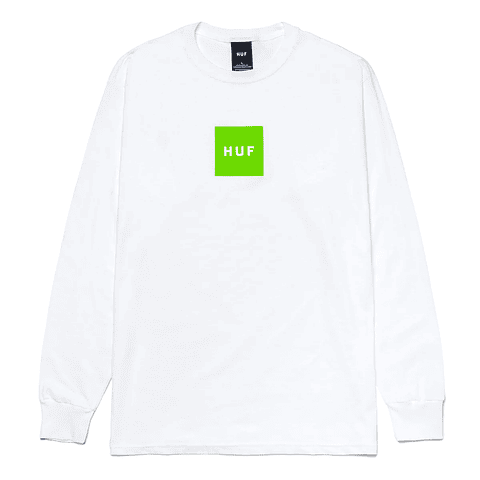 ESSENTIALS BOX LOGO LONG SLEEVE T-SHIRT WHITE