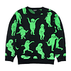 Alien Dance Party Knit Sweater (Black)