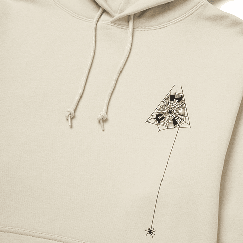 TANGLED WEBS TRIPLE TRIANGLE PULLOVER HOODIE SAND