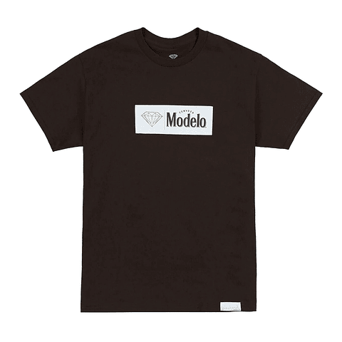 Diamond x Modelo Box Logo Tee Brown