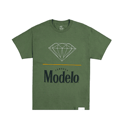 Diamond x Modelo Brilliant Tee Military Green