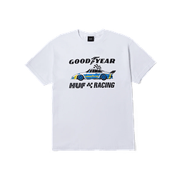 HUF X GOODYEAR CHECKERED FLAG T-SHIRT WHITE