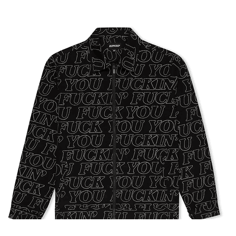 FUCKIN FUCK QUILTED WORK JACKET (BLACK)