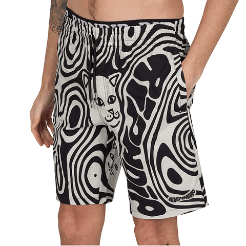 HYPNOTIC SWIM SHORTS (BLACK/CREAM)