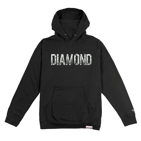 BOLD DIAMOND HOODIE BLACK