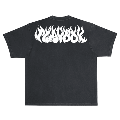 Flames 2.0 Tee (BOXY FIT) - Black/White