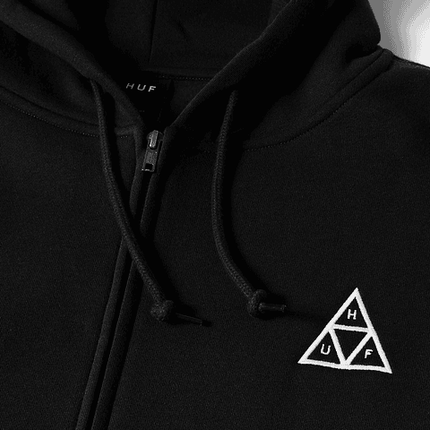 HUF SET Triple Triangle Full-Zip Hoodie Black