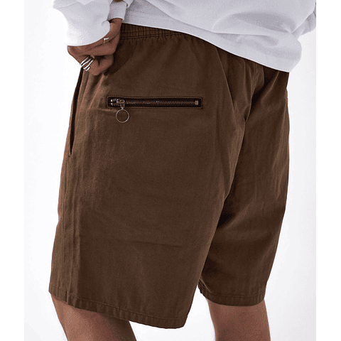 FORMER / PRAYER HERRINGBONE WALKSHORT BROWN