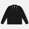 RIVVIA / RP SPORTS LS POLO  BLACK WHITE