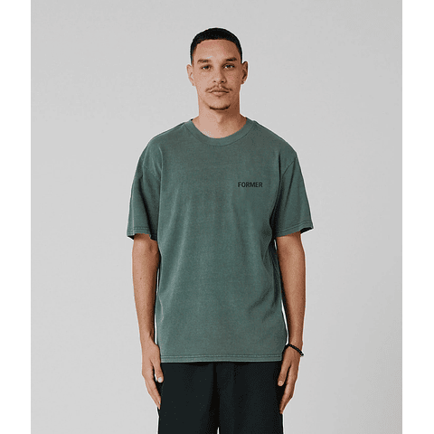 FORMER / CRUX SCRATCH T-SHIRT WASHED GREEN