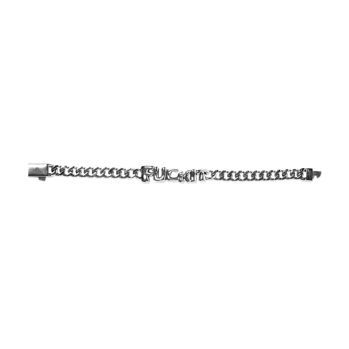 Fuck It Warped Id Bracelet Silver