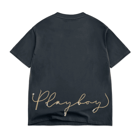 Color Bars x Play Boy Champion Ring Tee Vintage Black