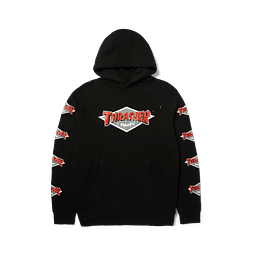 HUF x Thrasher Logo Hoodie Black