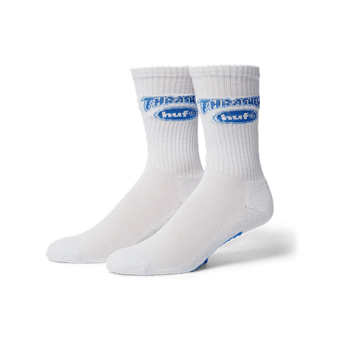 HUF x Thrasher Logo Sock White