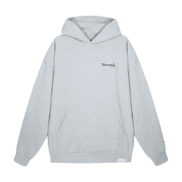DIAMOND HOODIE - OG SCRIPT LOGO - GREY HEATHER