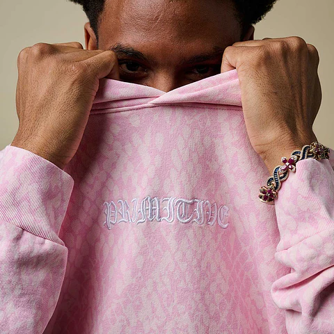 PRIMITIVE SCALES BOXY HOOD PINK
