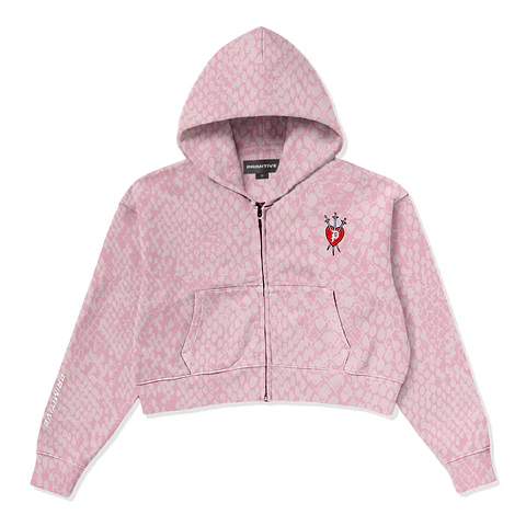 PRIMITIVE SCALES WOMENS CROP ZIP HOOD
