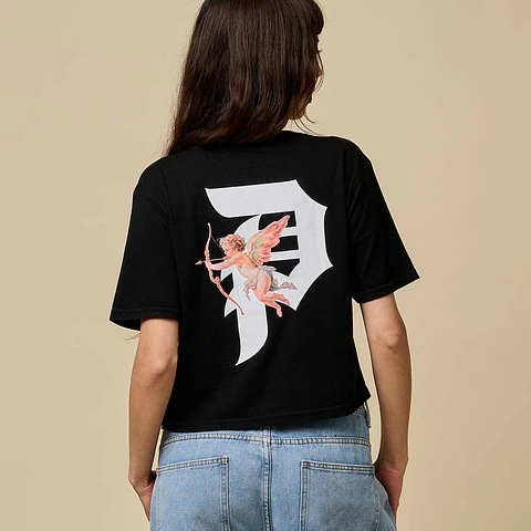 SHOOTER WOMENS CROP TEE BLACK