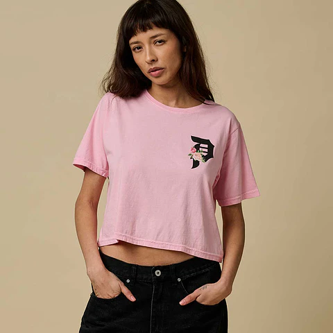 SHOOTER WOMENS CROP TEE PINK