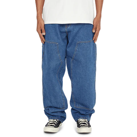 Kinda Loose Double-Knees Stone Wash Indigo