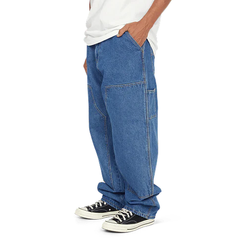 Kinda Loose Double-Knees Stone Wash Indigo