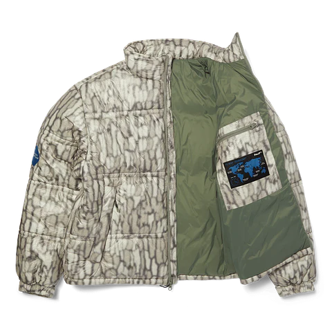 89 Warped Camo Tyvek Puffer