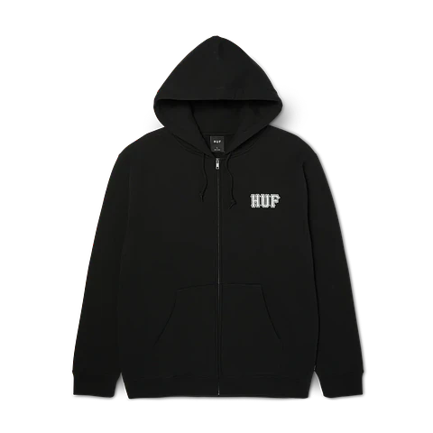 Classic Logo Full-Zip Hoodie Black