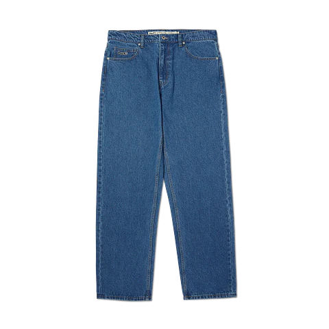 Basic Ass Jeans Faded Stone Wash Indigo