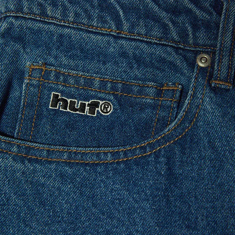 Basic Ass Jeans Faded Stone Wash Indigo