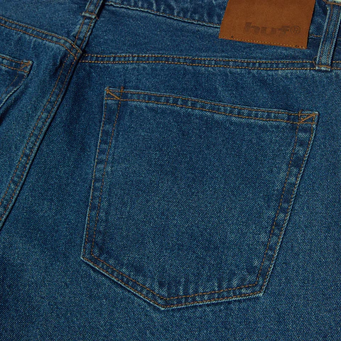 Basic Ass Jeans Faded Stone Wash Indigo