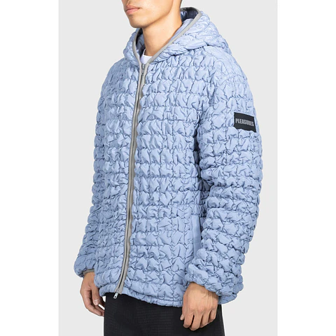 PLEASURES TENDER HOODED PUFFER - SLATE