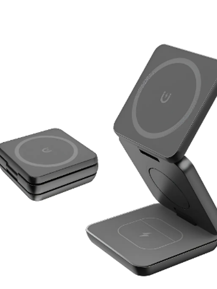 Cargador Inalámbrico Plegable Magnético 3 en 1 UltraRápido MagSafe Qi2 – Para iPhone, Apple Watch y AirPods 1