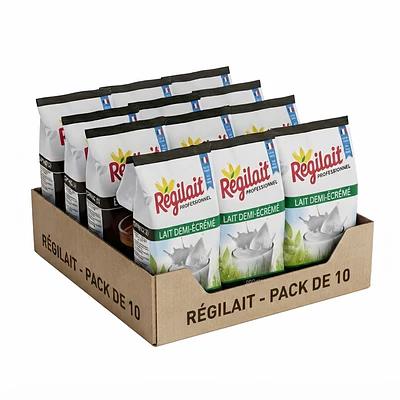 Caja Leche Regilait Écrémé, ( 10 Unidades de 500g)