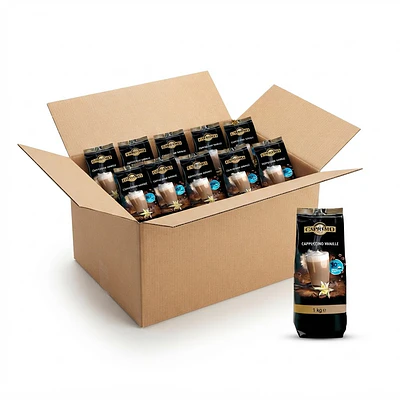 Caja Café Cappuccino Caprimo Vainilla, ( 10 Unidades de 1Kg)