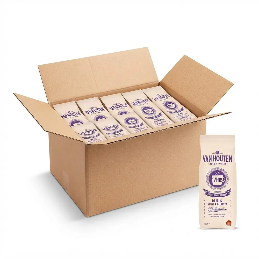Caja Chocolate Caliente Van Houten VH12, ( 10 Unidades de 1Kg)