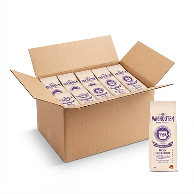 Caja Chocolate Caliente Van Houten VH12, ( 10 Unidades de 1Kg)