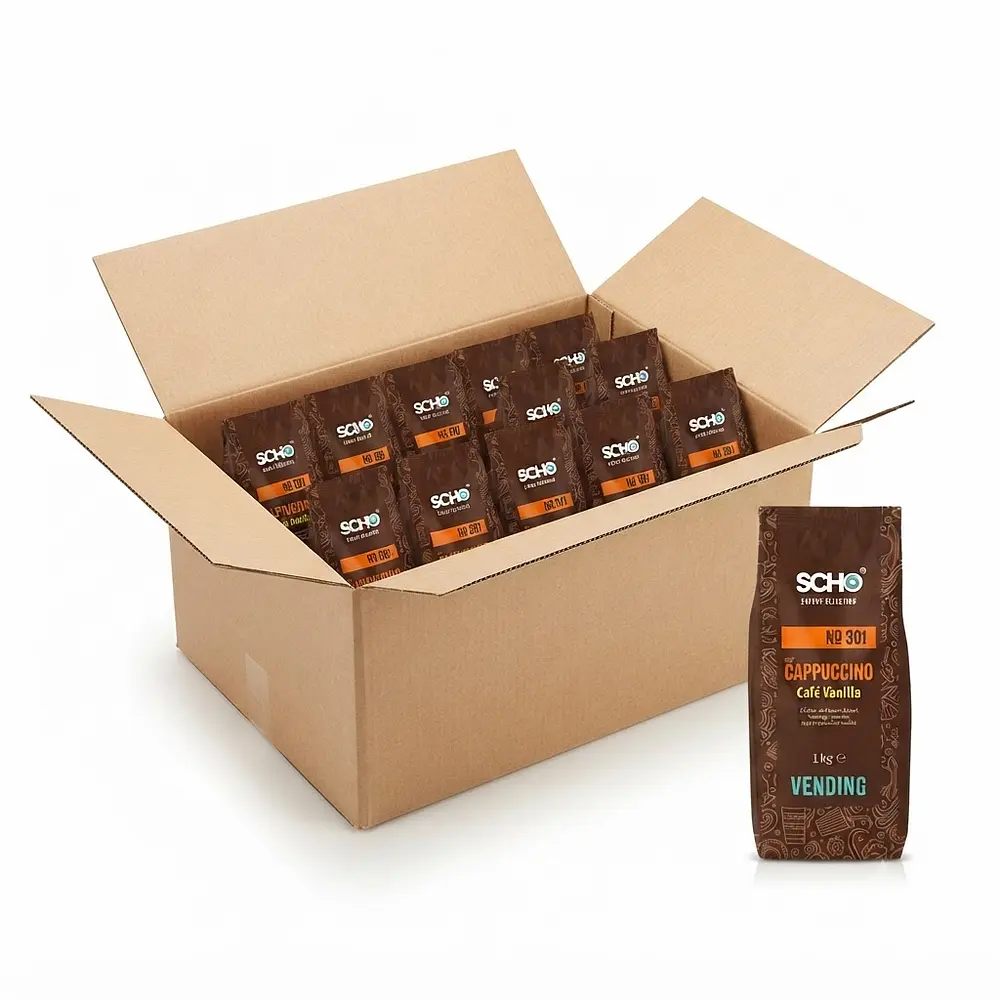 Caja Cappuccino SCHO Vainilla, ( 10 Unidades de 1Kg)