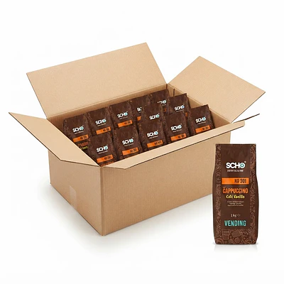 Caja Cappuccino SCHO Vainilla, ( 10 Unidades de 1Kg)